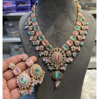 Hira Collections Designer Polki Kundan And Beads Long Necklace Set  Statement Jewelry