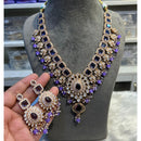 Hira Collections Designer Polki Kundan And Beads Long Necklace Set  Statement Jewelry