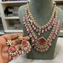 Hira Collections Designer Polki Kundan And Beads Long Necklace Set  Statement Jewelry