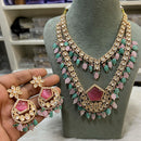 Hira Collections Designer Polki Kundan And Beads Long Necklace Set  Statement Jewelry