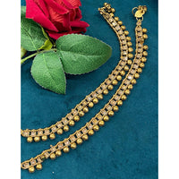 Hira Collections Dazzling Austrian Stone  And Ghungroo Anklet  Statement Jewelry for Festivals