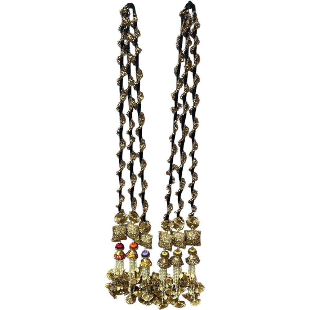Hira Collections Colorful Hair Paranda with Tassels – Ethnic Indian Hair Jewelry