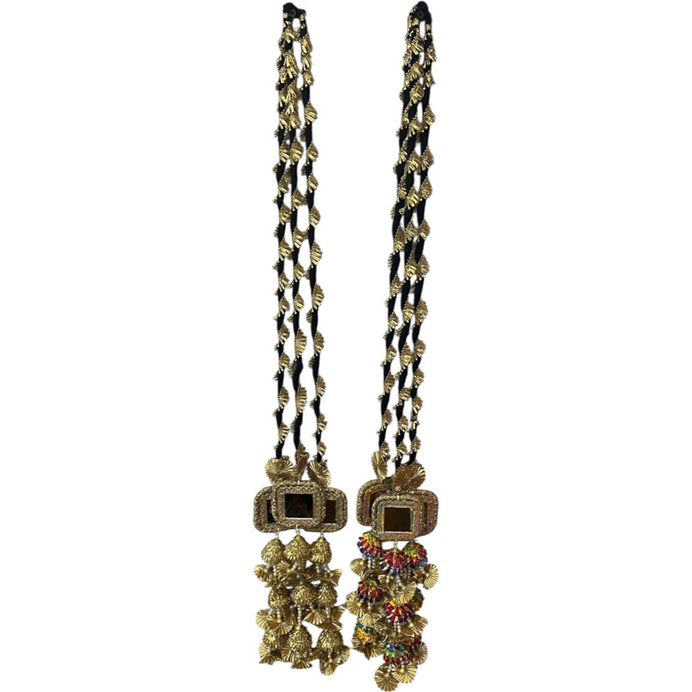 Hira Collections Colorful Hair Paranda with Tassels – Ethnic Indian Hair Jewelry