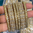 Hira Collections Royal Look Sparkling Austrian Stone Designer Bangles Set