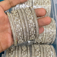 Hira Collections Royal Look Sparkling Austrian Stone Designer Bangles Set