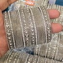 Hira Collections Royal Look Sparkling Austrian Stone And Pearl Designer Bangles Set