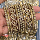 Hira Collections Royal Look Sparkling Austrian Stone Designer Bangles Set