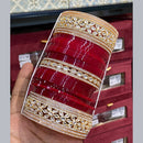 Hira Collections Grand Kundan Stone Bridal Acrylic Bangle Set 