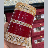 Hira Collections Premium Austrian Stone Bridal Acrylic Bangle Set 