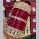 Hira Collections Grand Kundan Stone Bridal Acrylic Bangle Set 