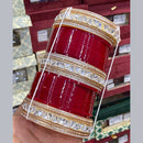 Hira Collections Grand Kundan Stone Bridal Acrylic Bangle Set 