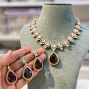 Hira Collection Elegant Crystal And Austrian Stone Necklace Set Perfect For Traditional Functions