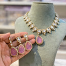 Hira Collection Elegant Crystal And Austrian Stone Necklace Set Perfect For Traditional Functions