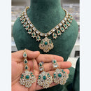 Hira Collection Elegant Crystal And Austrian Stone Necklace Set Perfect For Traditional Functions
