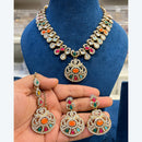 Hira Collection Elegant Crystal And Austrian Stone Necklace Set Perfect For Traditional Functions