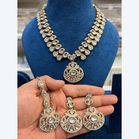 Hira Collection Elegant Crystal And Austrian Stone Necklace Set Perfect For Traditional Functions
