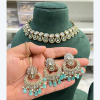 Hira Collection Traditional Kundan And Beads Choker Necklace Set