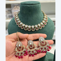 Hira Collection Traditional Kundan And Beads Choker Necklace Set
