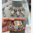 Hira Collection Traditional Kundan And Beads Choker Necklace Set