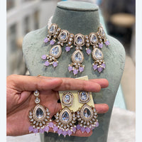 Hira Collection Traditional Kundan And Beads Choker Necklace Set