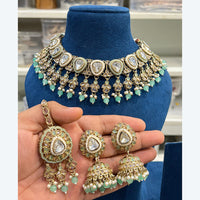 Hira Collection Traditional Kundan And Beads Choker Necklace Set