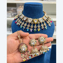 Hira Collection Traditional Kundan And Beads Choker Necklace Set