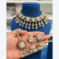 Hira Collection Traditional Kundan And Beads Choker Necklace Set
