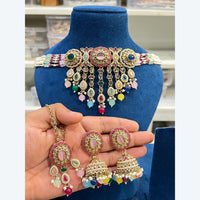 Hira Collection Traditional Kundan And Beads Choker Necklace Set