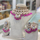 Hira Collection Traditional Kundan And Beads Choker Necklace Set