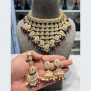 Hira Collections Royal Multi-Layer Of Kundan Pearl And Beads Choker Necklace Set