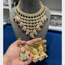 Hira Collections Royal Multi-Layer Of Kundan Pearl And Beads Choker Necklace Set