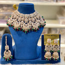 Hira Collections Royal Kundan Pearl And Meenakari Beads Necklace Set