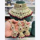 Hira Collections Stunning Kundan Stone Beads And Pearl Choker Necklace Set