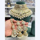 Hira Collections Stunning Kundan Stone Beads And Pearl Choker Necklace Set