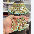 Hira Collections Stunning Crystal Stone Beads And Pearl Choker Necklace Set