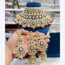 Hira Collections Stunning Kundan Stone Beads And Pearl Choker Necklace Set