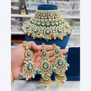 Hira Collections Stunning Kundan Stone Beads And Pearl Choker Necklace Set