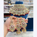 Hira Collections Stunning Kundan Stone Beads And Pearl Choker Necklace Set