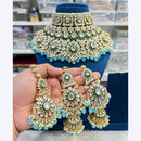 Hira Collections Stunning Kundan Stone Beads And Pearl Choker Necklace Set