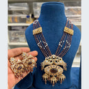 Hira Collections Designer Pota And Austrian Stone Pearl Long Necklace Set