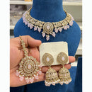 Hira Collections Designer Austrian Stone Pearl Crystal And Beads Necklace Set