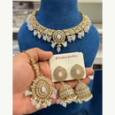 Hira Collections Designer Austrian Stone Pearl Crystal And Beads Necklace Set