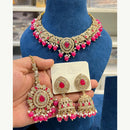 Hira Collections Designer Austrian Stone Pearl Crystal And Beads Necklace Set