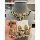Hira Collections Designer Austrian Stone Pearl Crystal And Beads Necklace Set