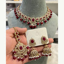 Hira Collections Designer Austrian Stone Pearl Crystal And Beads Necklace Set