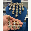 Hira Collections Luxurious Kundan Stone Pearl And Beads Meenakari Choker Necklace Set