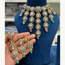 Hira Collections Luxurious Kundan Stone Pearl And Beads Meenakari Choker Necklace Set