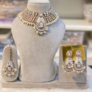 Hira Collections Royal Kundan Stone And Beads Meenakari Choker Necklace Set