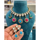 Hira Collections Gorgeous Polki Kundan Festive Choker Necklace Set