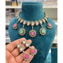 Hira Collections Gorgeous Polki Kundan Festive Choker Necklace Set